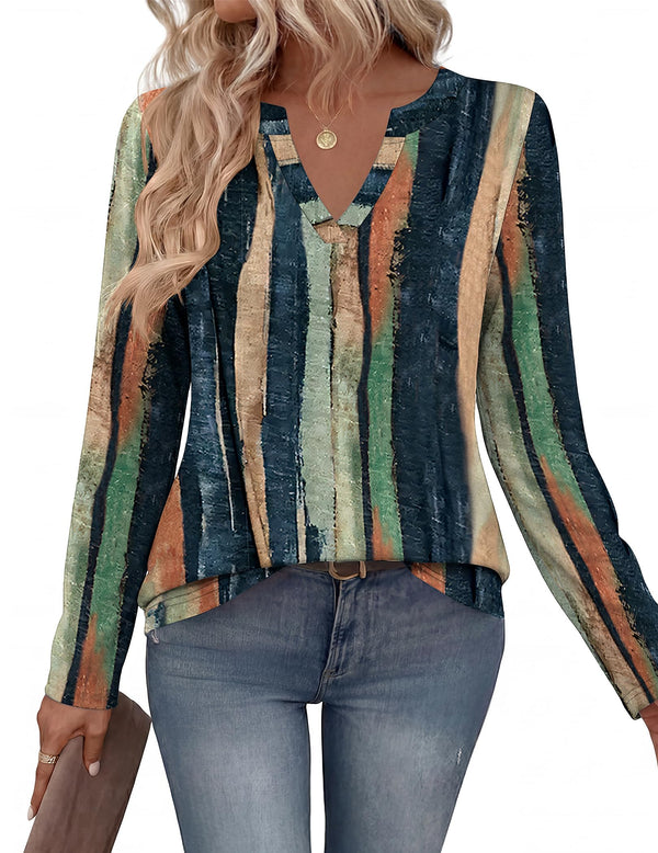 Zeagoo Shirts for Women Long Sleeve Blouses 2026 Fashion Fall Clothes Business Work Top Multicolor L